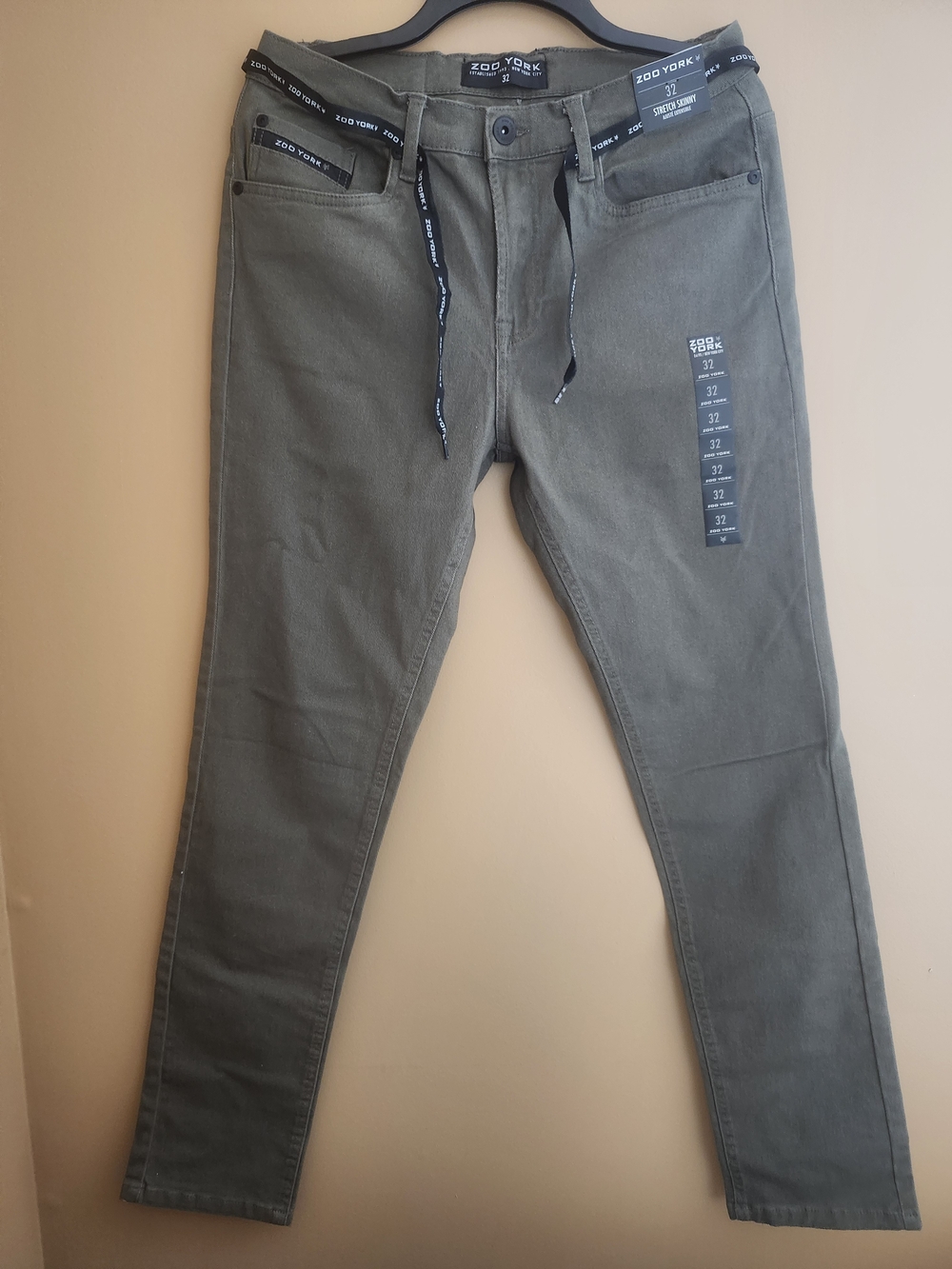 Zoo York Men's Olive Green Slim Jeans